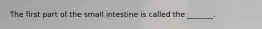 The first part of the small intestine is called the _______.