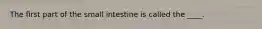 The first part of the small intestine is called the ____.