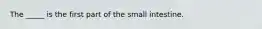 The _____ is the first part of the small intestine.