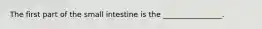 The first part of the small intestine is the ________________.