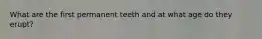 What are the first permanent teeth and at what age do they erupt?