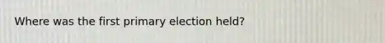 Where was the first primary election held?