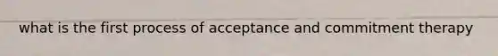 what is the first process of acceptance and commitment therapy