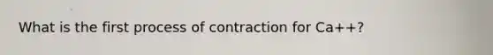 What is the first process of contraction for Ca++?