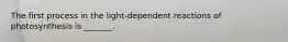 The first process in the light-dependent reactions of photosynthesis is _______.