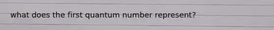 what does the first quantum number represent?