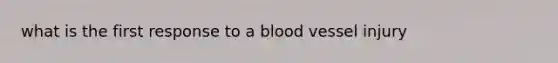 what is the first response to a blood vessel injury