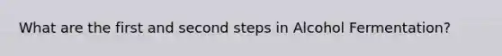 What are the first and second steps in Alcohol Fermentation?