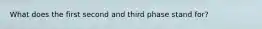 What does the first second and third phase stand for?