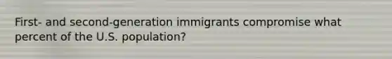 First- and second-generation immigrants compromise what percent of the U.S. population?