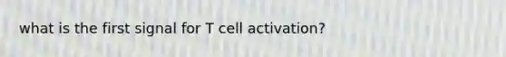 what is the first signal for T cell activation?