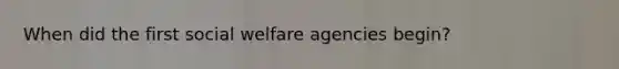 When did the first social welfare agencies begin?