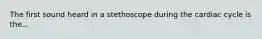 The first sound heard in a stethoscope during the cardiac cycle is the...