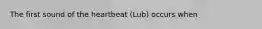 The first sound of the heartbeat (Lub) occurs when