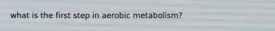 what is the first step in aerobic metabolism?