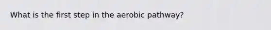 What is the first step in the aerobic pathway?