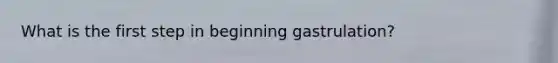 What is the first step in beginning gastrulation?