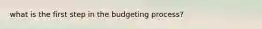 what is the first step in the budgeting process?