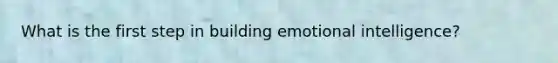 What is the first step in building emotional intelligence?