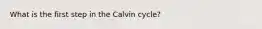 What is the first step in the Calvin cycle?