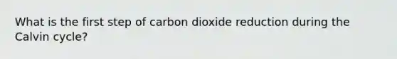 What is the first step of carbon dioxide reduction during the Calvin cycle?