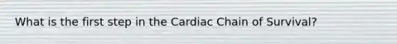 What is the first step in the Cardiac Chain of Survival?