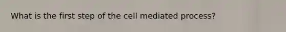 What is the first step of the cell mediated process?