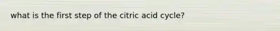 what is the first step of the citric acid cycle?