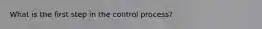 What is the first step in the control process?