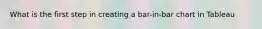 What is the first step in creating a bar-in-bar chart in Tableau