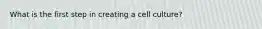 What is the first step in creating a cell culture?