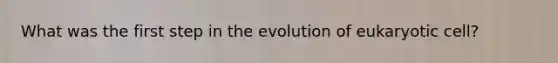 What was the first step in the evolution of eukaryotic cell?