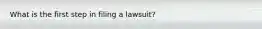 What is the first step in filing a lawsuit?