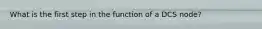 What is the first step in the function of a DCS node?