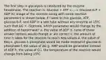 The first step in glycolysis is catalyzed by the enzyme hexokinase. The reaction is: Glucose + ATP Glucose-6-P + ADP An image of the reaction along with some reaction parameters is shown below. If I were to mix glucose, ATP, glucose-6-P, and ADP in a test tube without any enzyme at 15ºC such that ΔG = -5kJ/mole, which parameter would change by the addition of hexokinase? a. the value of ΔGº' b. none of these answer options would change or are correct c. the amount of time it takes for the reaction to reach Keq values d. the value of Keq e. glucose-1-phosphate would be made instead of glucose-6-phosphate f. the value of ΔG g. AMP would be generated instead of ADP h. the value of Q i. the temperature of the reaction would change from being 15ºC