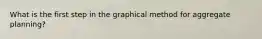 What is the first step in the graphical method for aggregate​ planning?