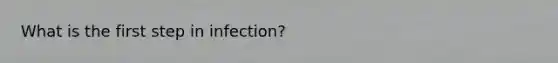 What is the first step in infection?