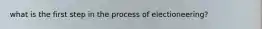 what is the first step in the process of electioneering?