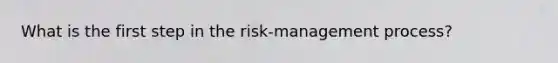 What is the first step in the risk-management process?​