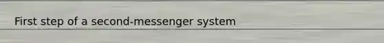First step of a second-messenger system