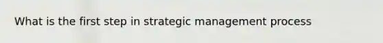 What is the first step in strategic management process