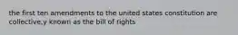 the first ten amendments to the united states constitution are collective,y known as the bill of rights