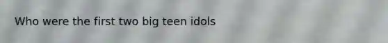 Who were the first two big teen idols