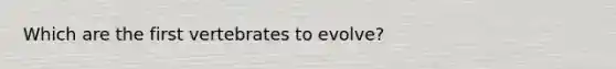 Which are the first vertebrates to evolve?