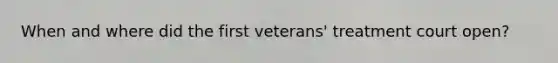 When and where did the first veterans' treatment court open?