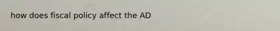 how does fiscal policy affect the AD