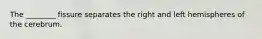 The ________ fissure separates the right and left hemispheres of the cerebrum.