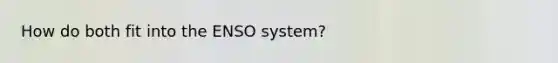 How do both fit into the ENSO system?