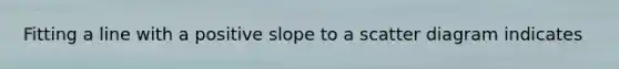 Fitting a line with a positive slope to a scatter diagram indicates