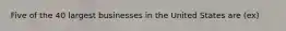 Five of the 40 largest businesses in the United States are (ex)